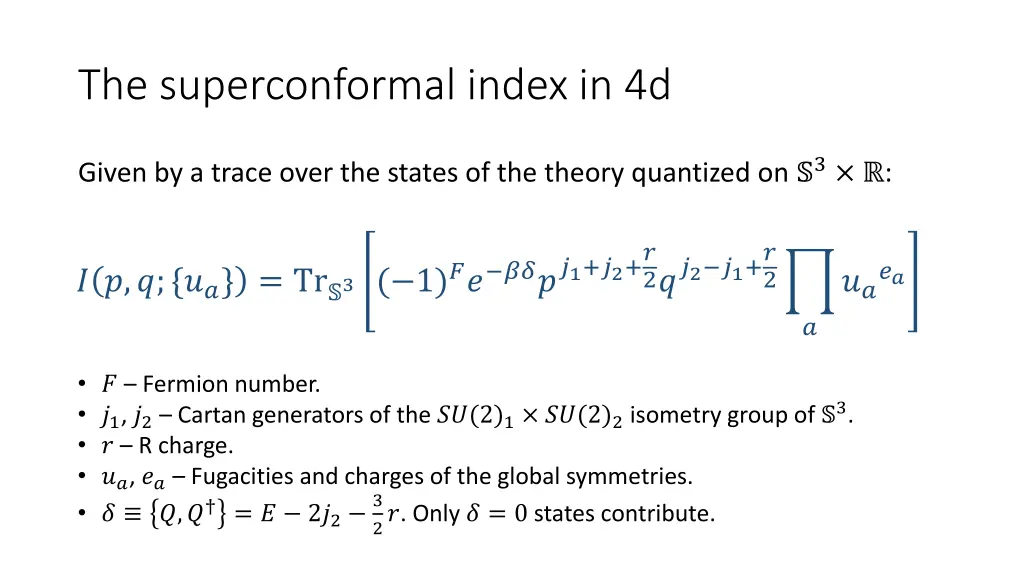the superconformal index in 4d