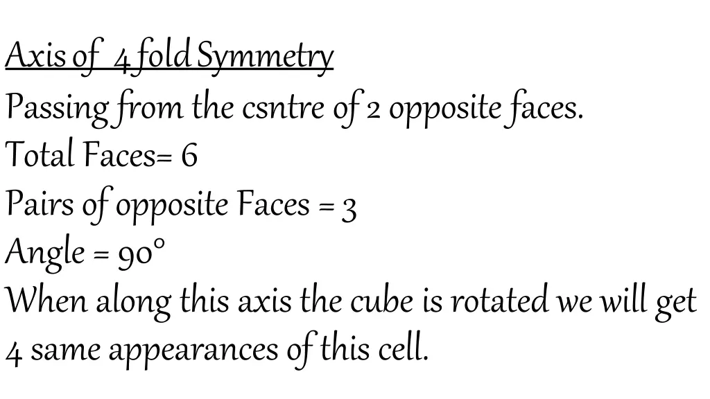 axisof 4foldsymmetry