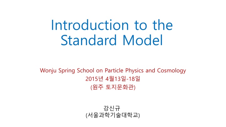 introduction to the standard model