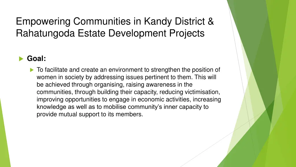 empowering communities in kandy district