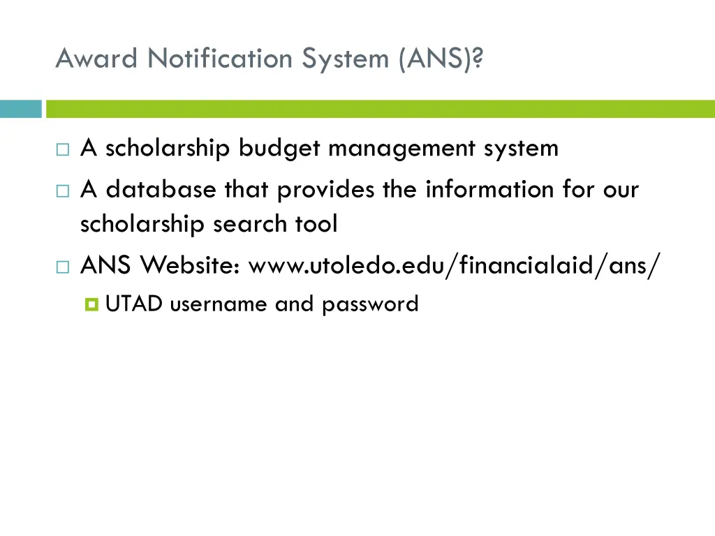 award notification system ans