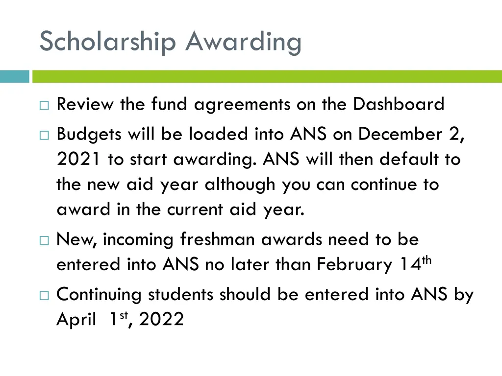 scholarship awarding