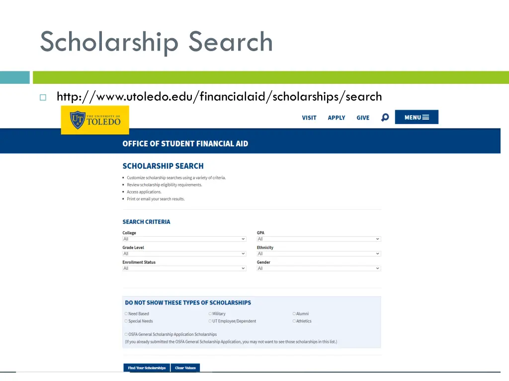 scholarship search