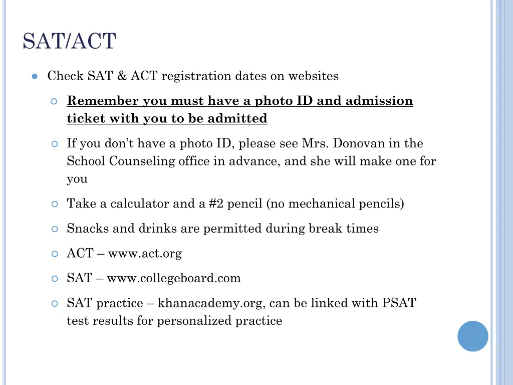 sat act