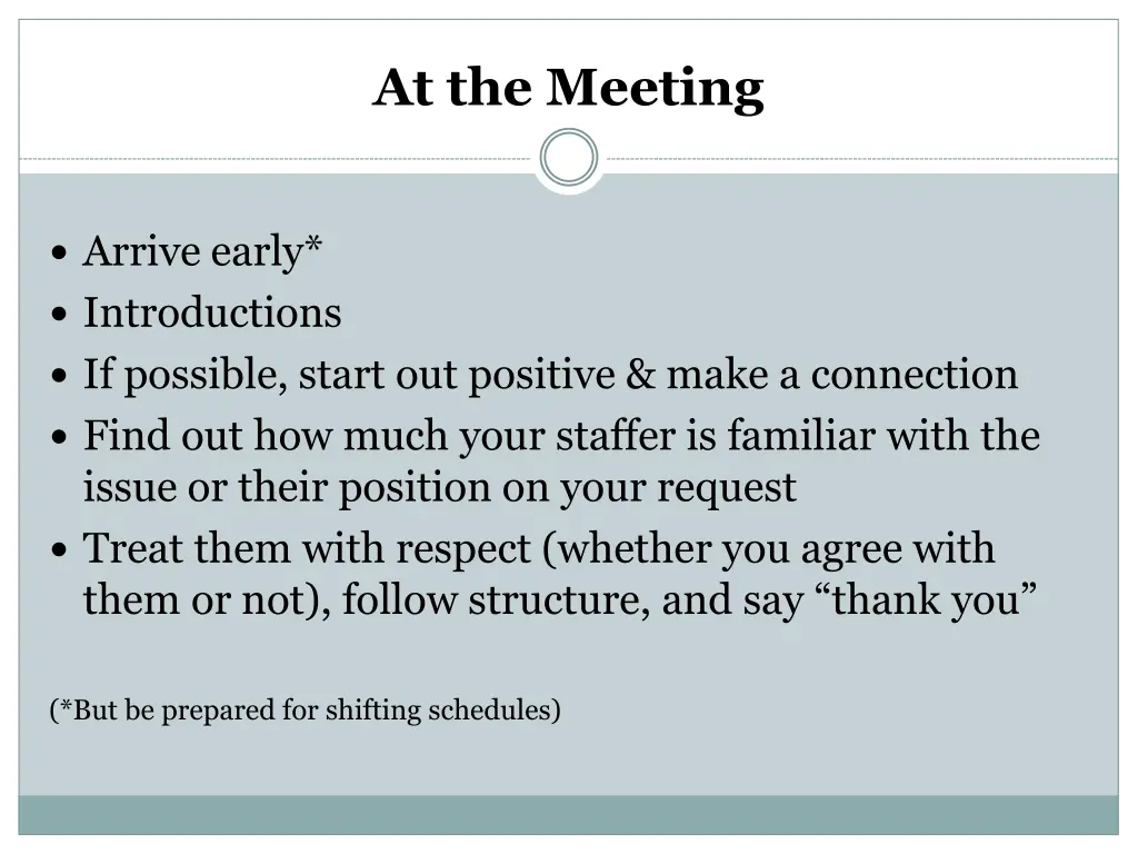 at the meeting