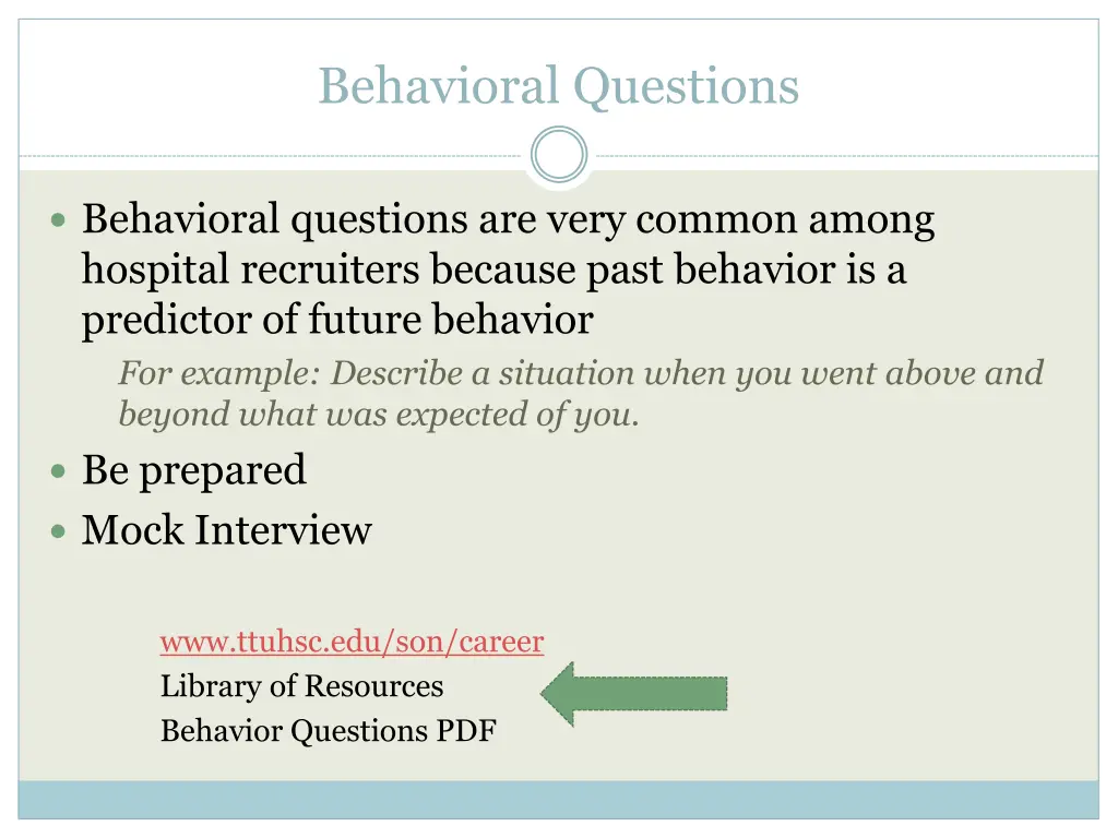 behavioral questions