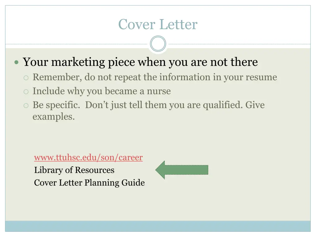 cover letter