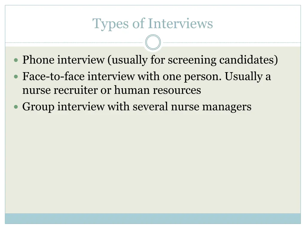 types of interviews