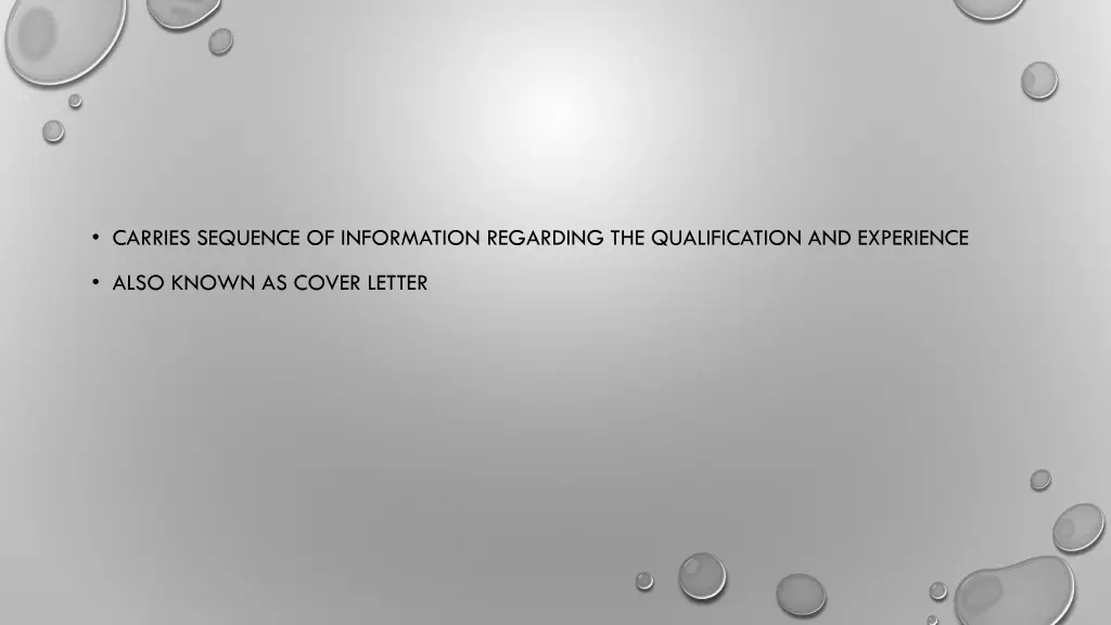 carries sequence of information regarding