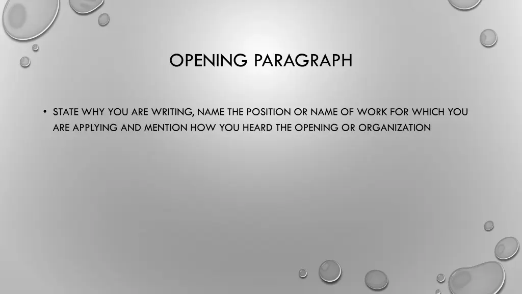 opening paragraph