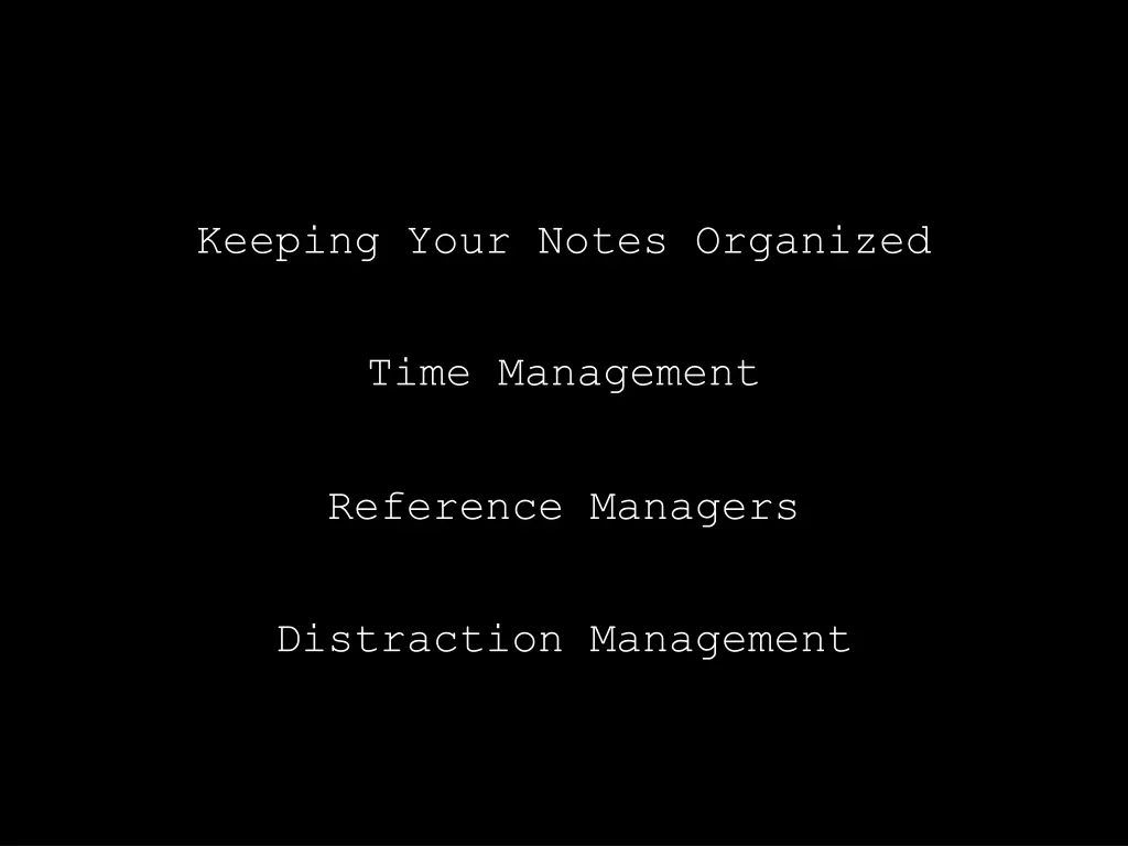 keeping your notes organized