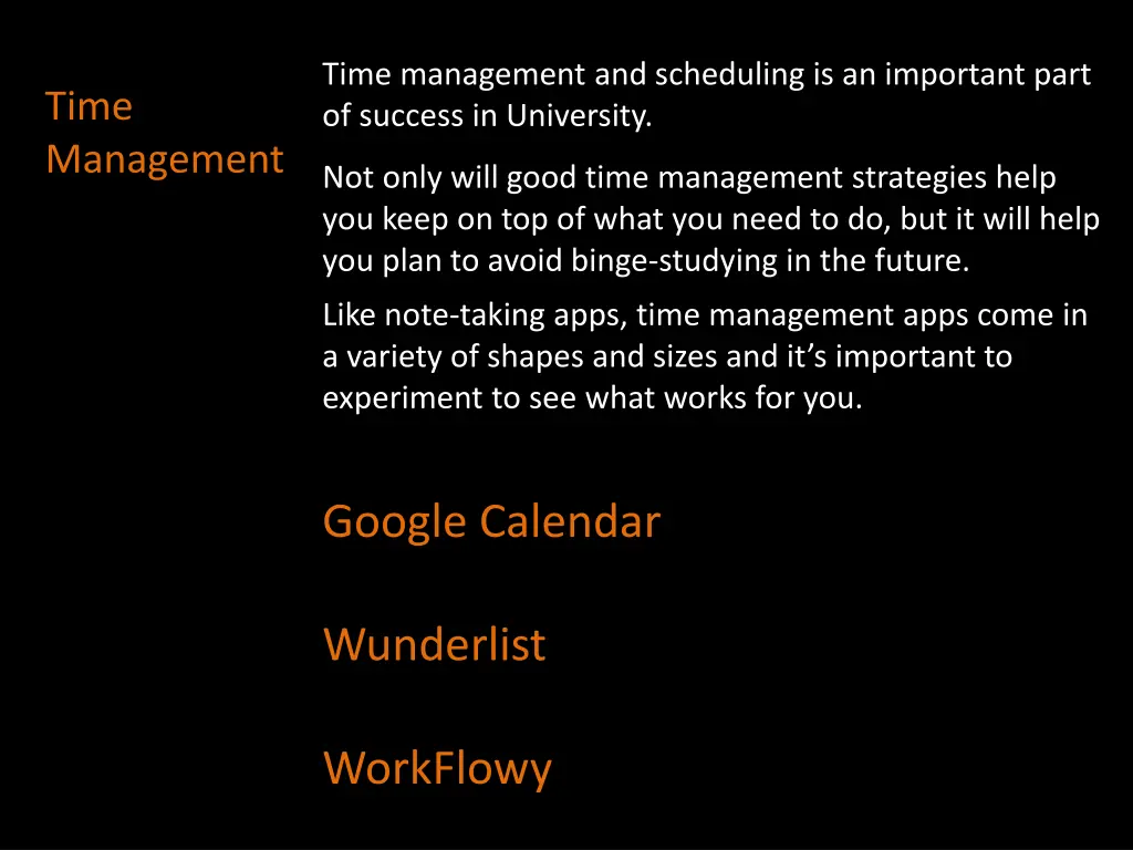 time management and scheduling is an important