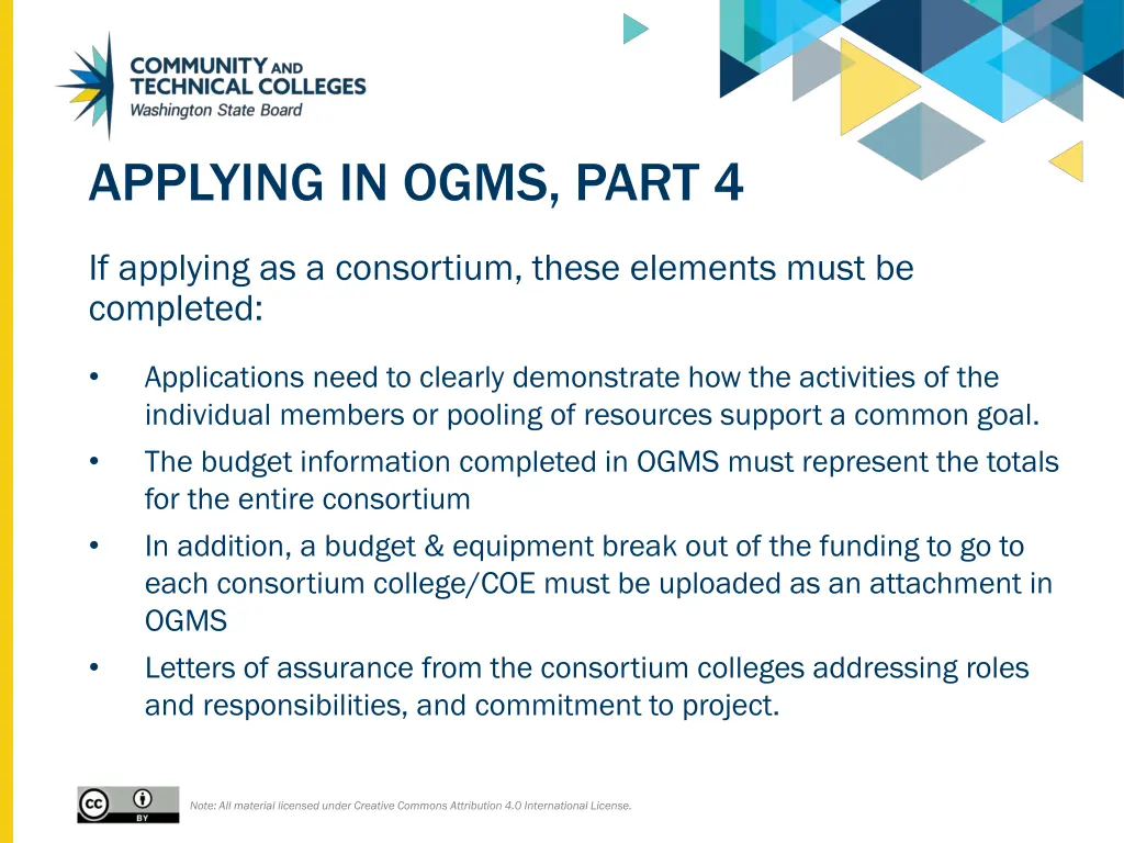 applying in ogms part 4