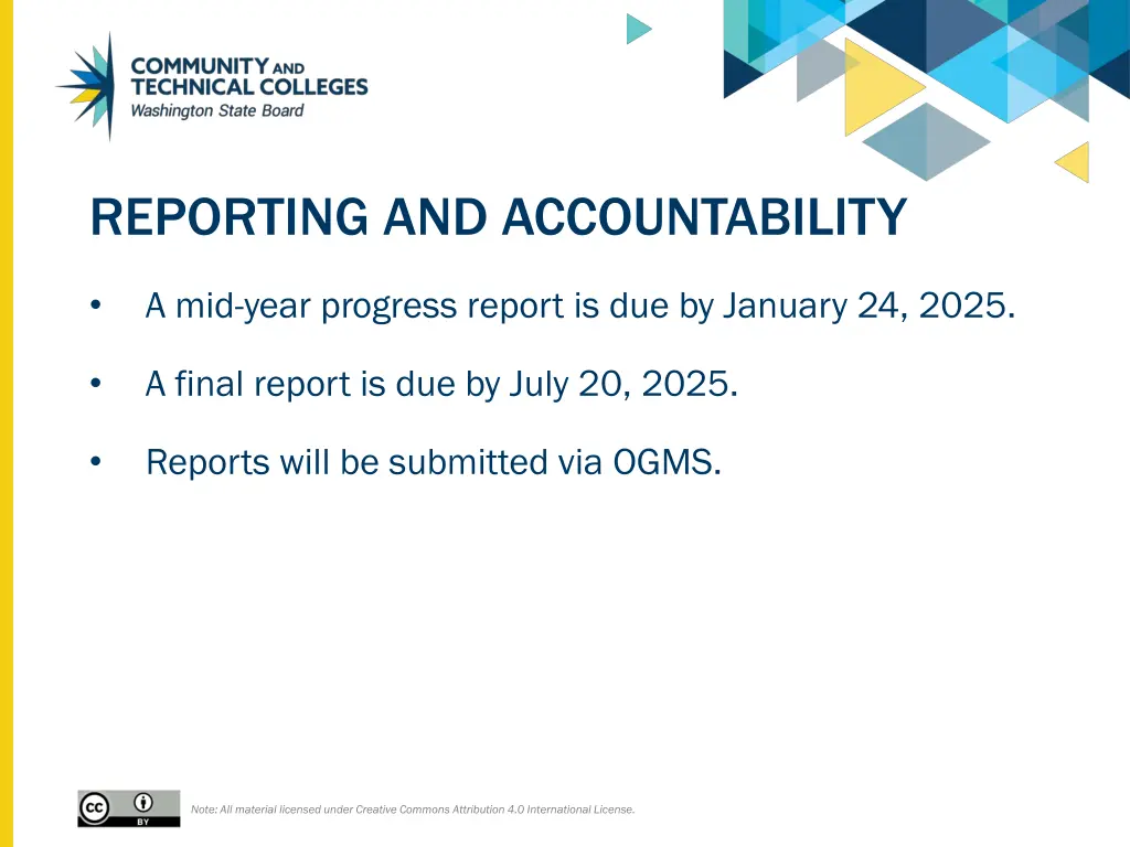 reporting and accountability
