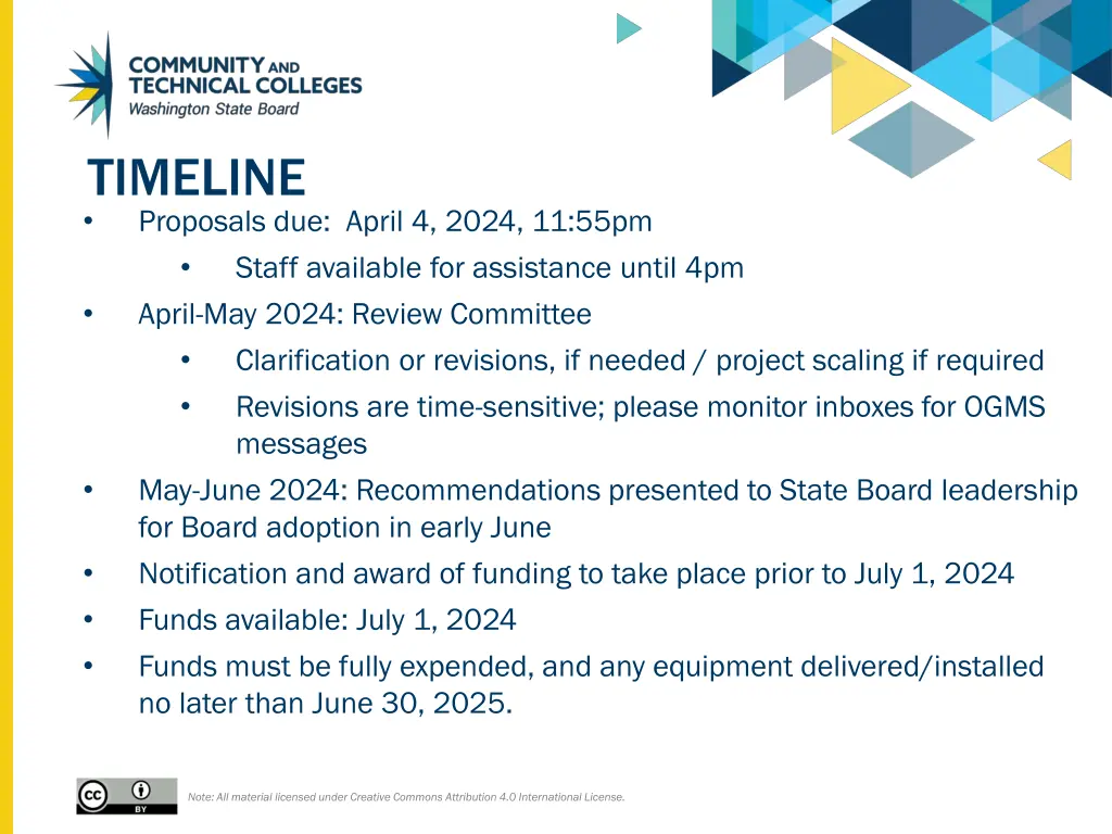 timeline proposals due april 4 2024 11 55pm staff