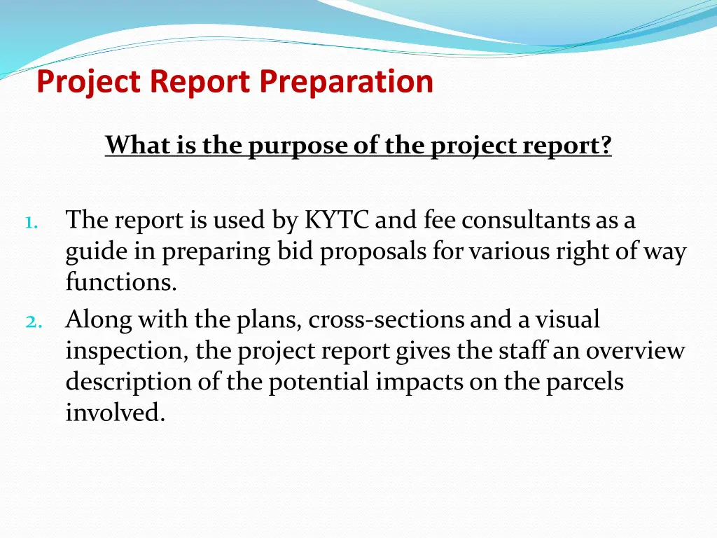 project report preparation 1