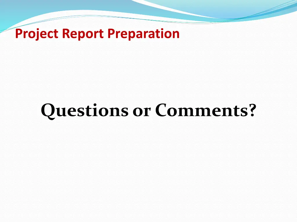 project report preparation 11