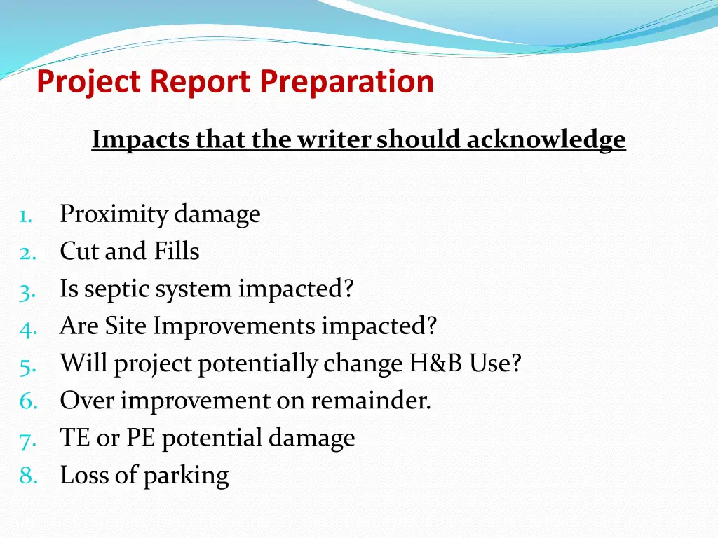 project report preparation 8
