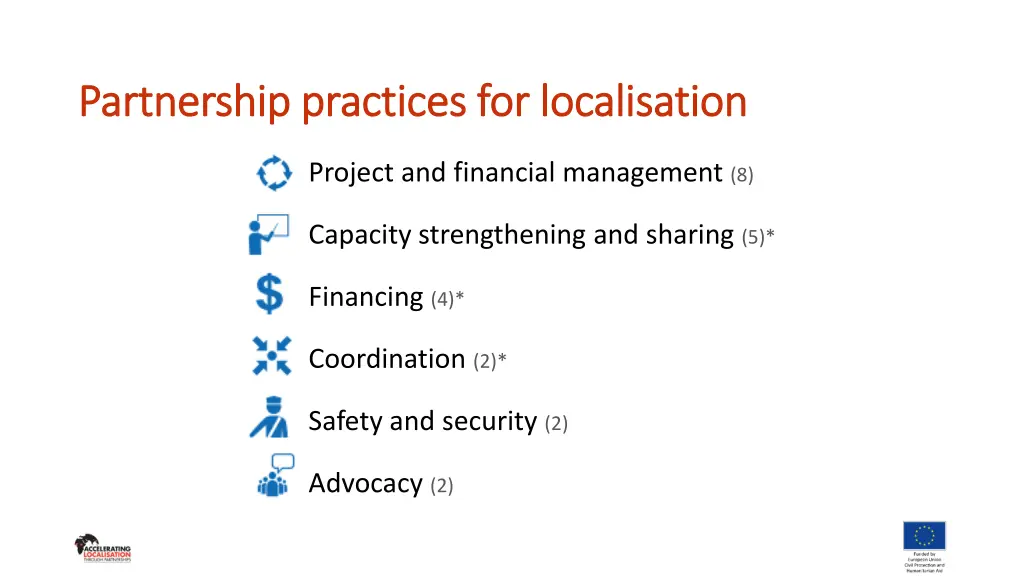 partnership practices for localisation