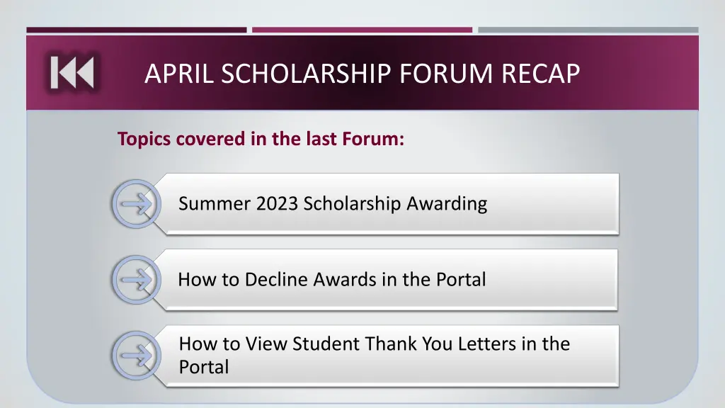 april scholarship forum recap