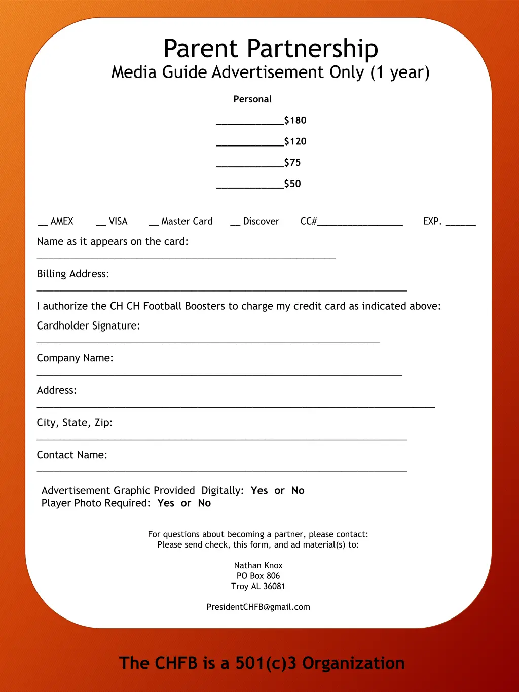 parent partnership media guide advertisement only