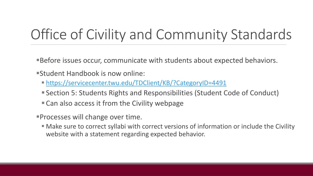 office of civility and community standards 1