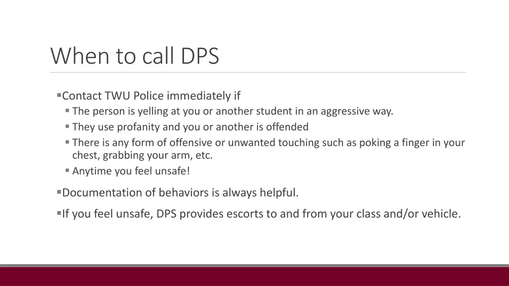 when to call dps