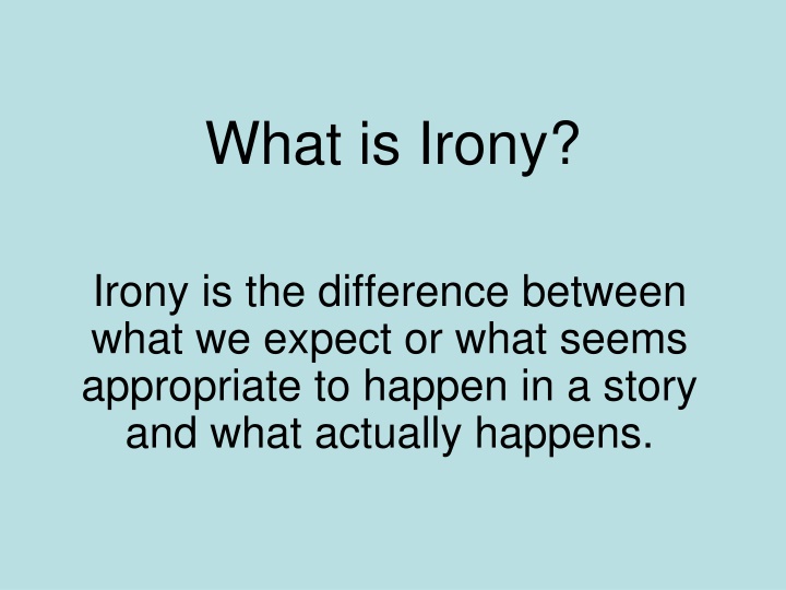 what is irony