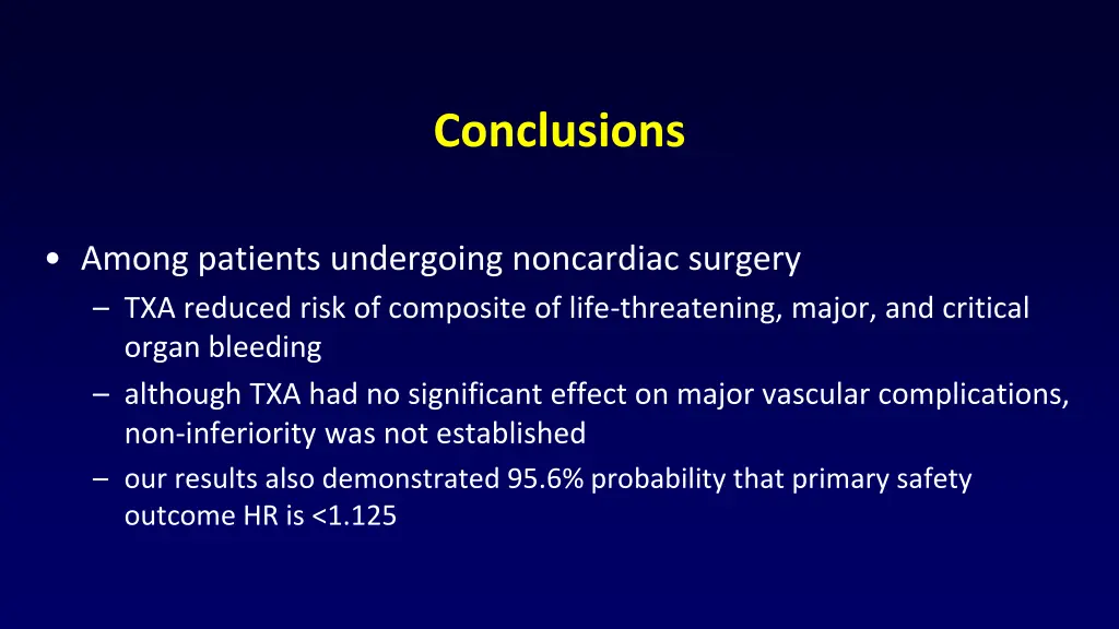 conclusions