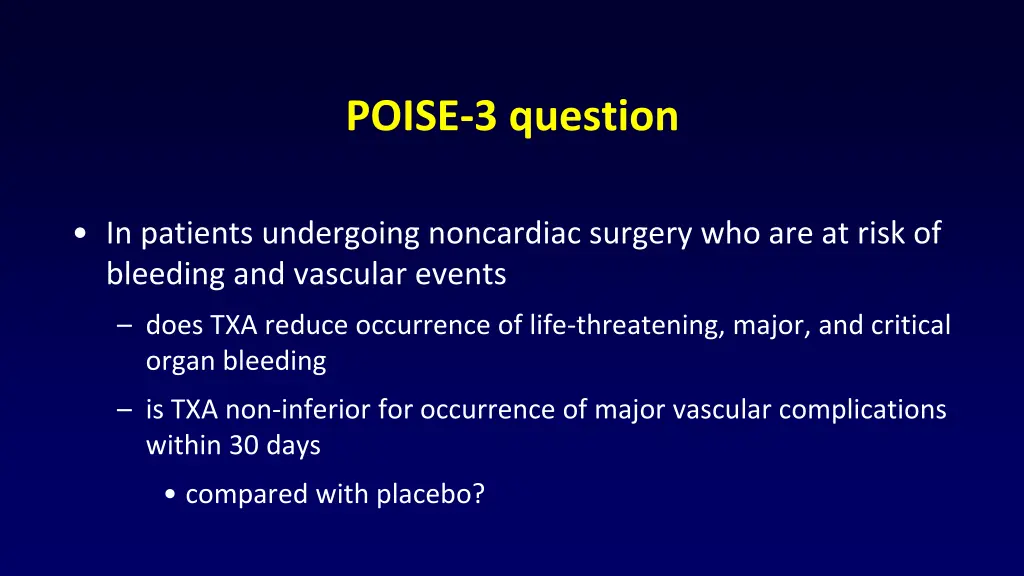 poise 3 question