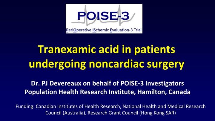 tranexamic acid in patients undergoing noncardiac
