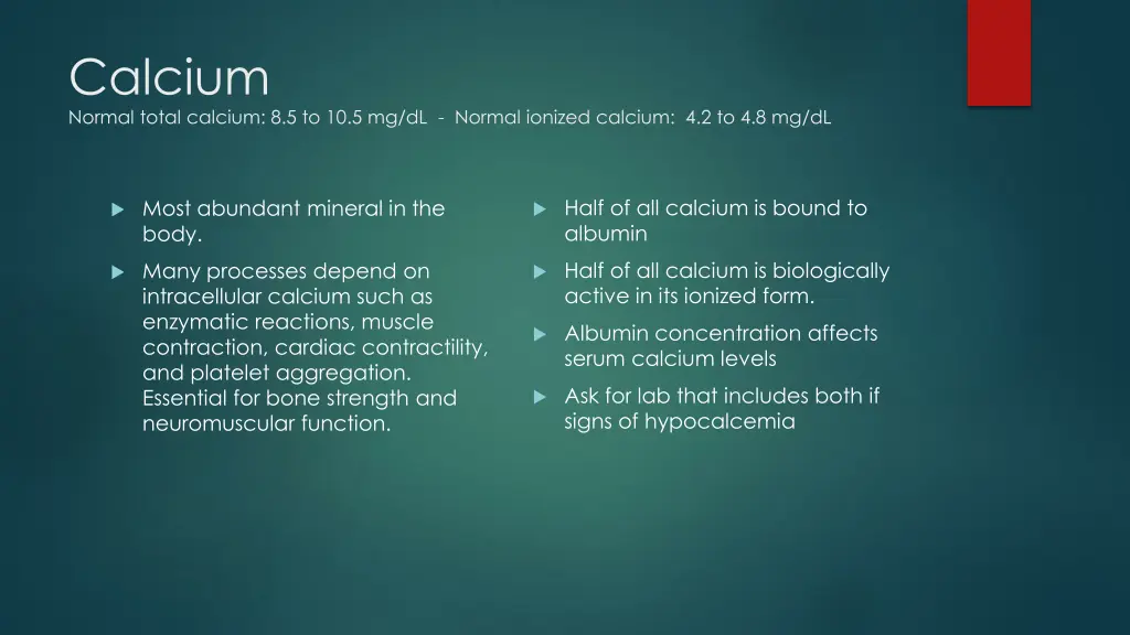 calcium normal total calcium