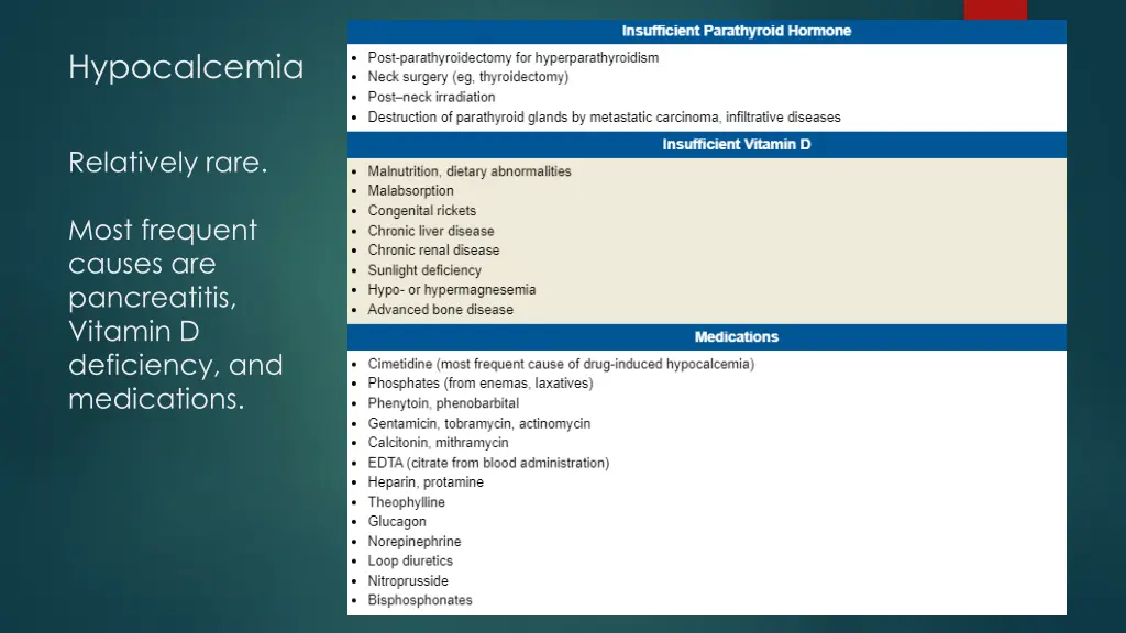 hypocalcemia