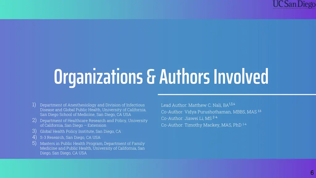 organizations authors involved