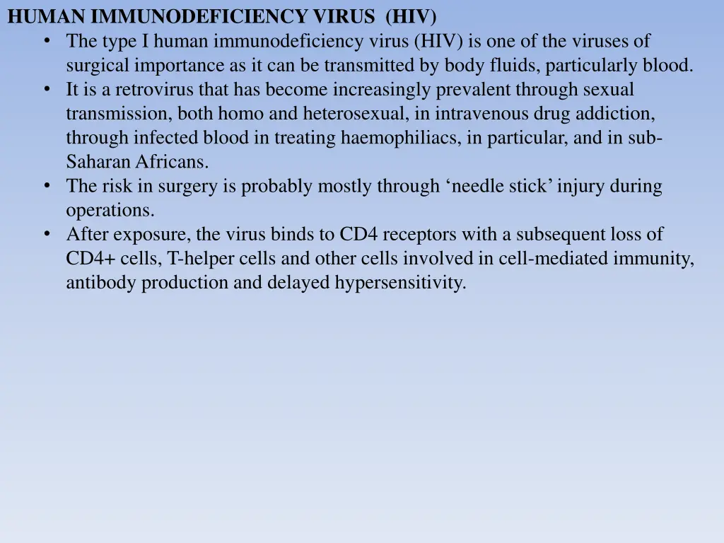 human immunodeficiency virus hiv the type i human