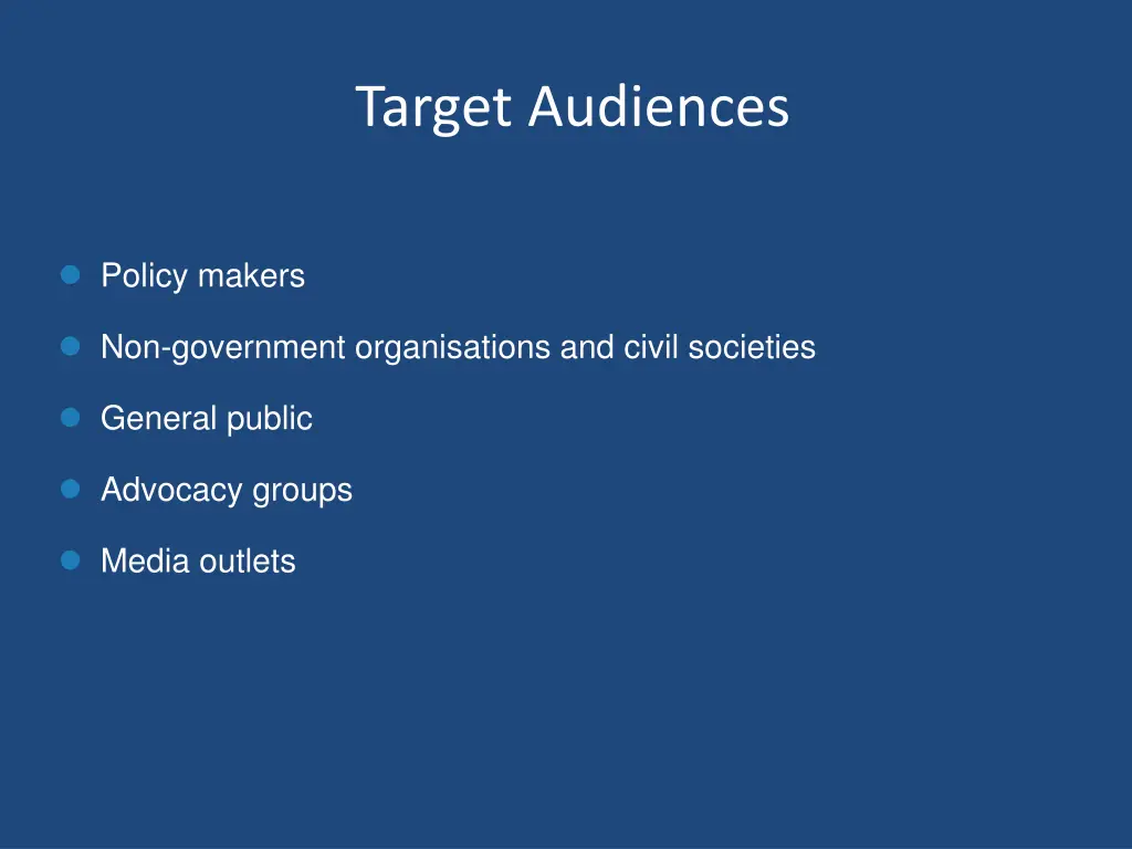 target audiences