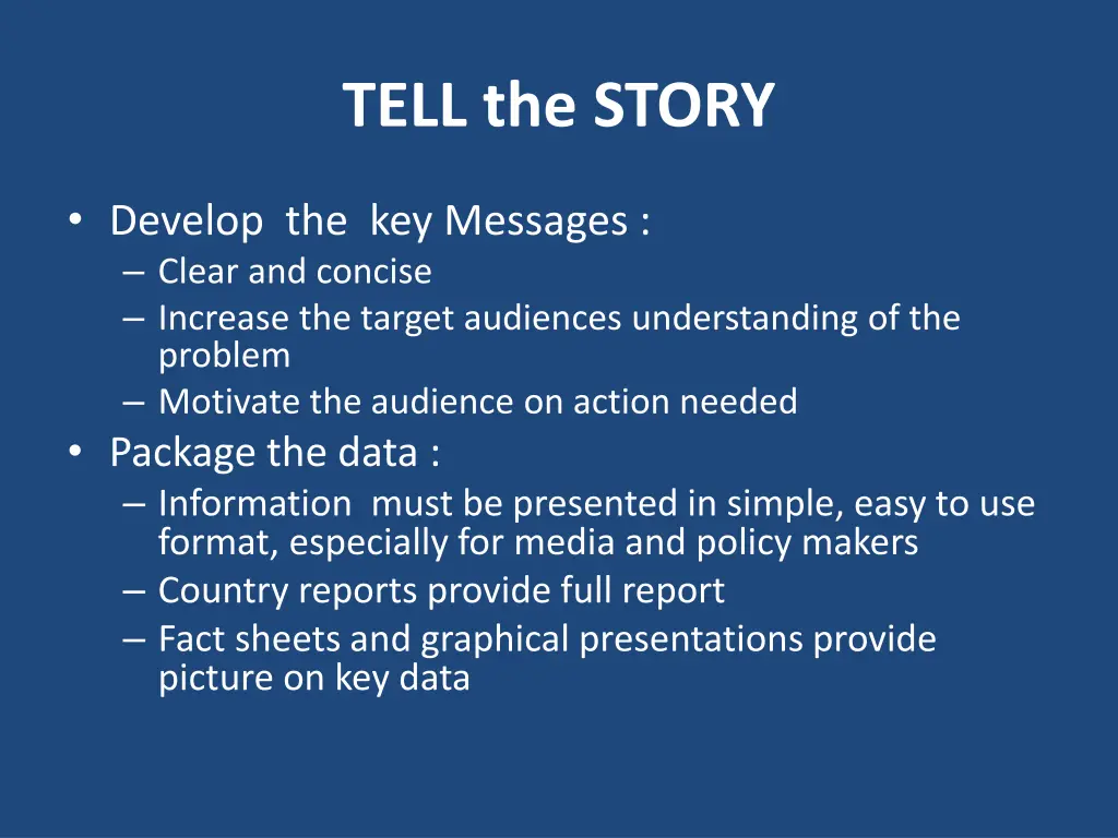 tell the story