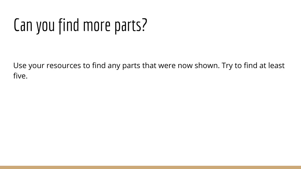 can you find more parts