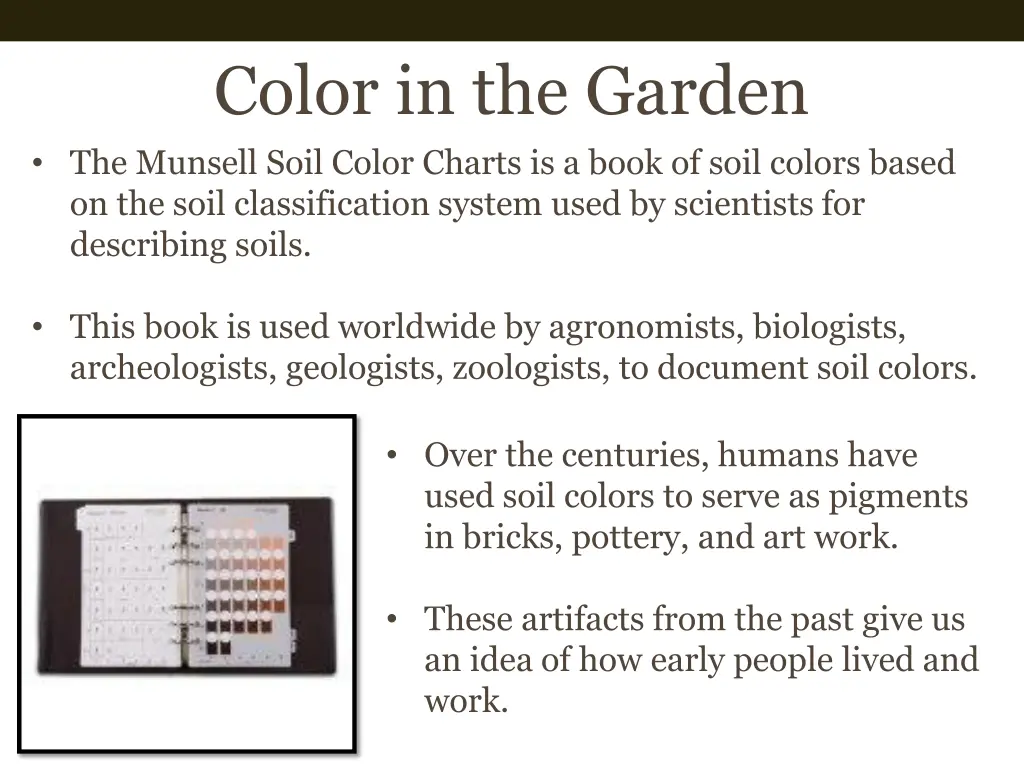color in the garden the munsell soil color charts