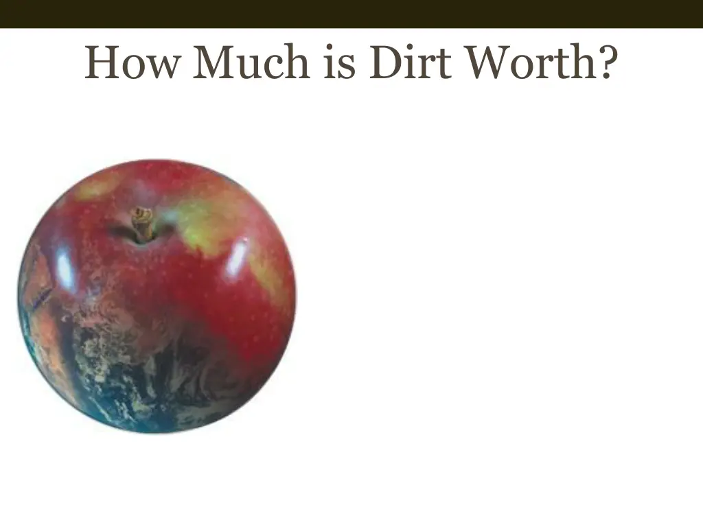 how much is dirt worth
