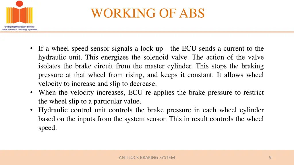working of abs