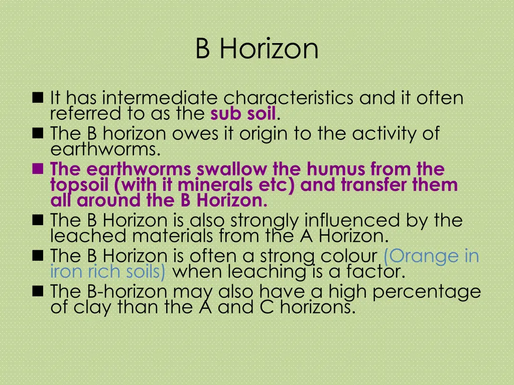 b horizon