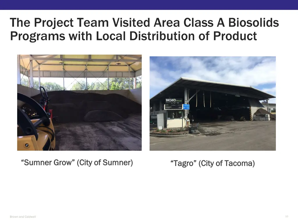 the project team visited area class a biosolids