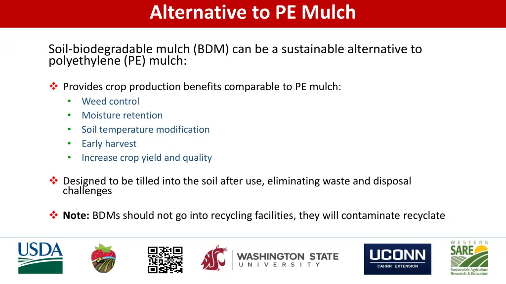 alternative to pe mulch