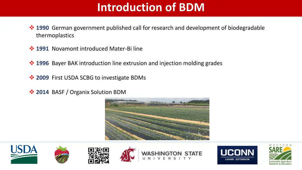 introduction of bdm