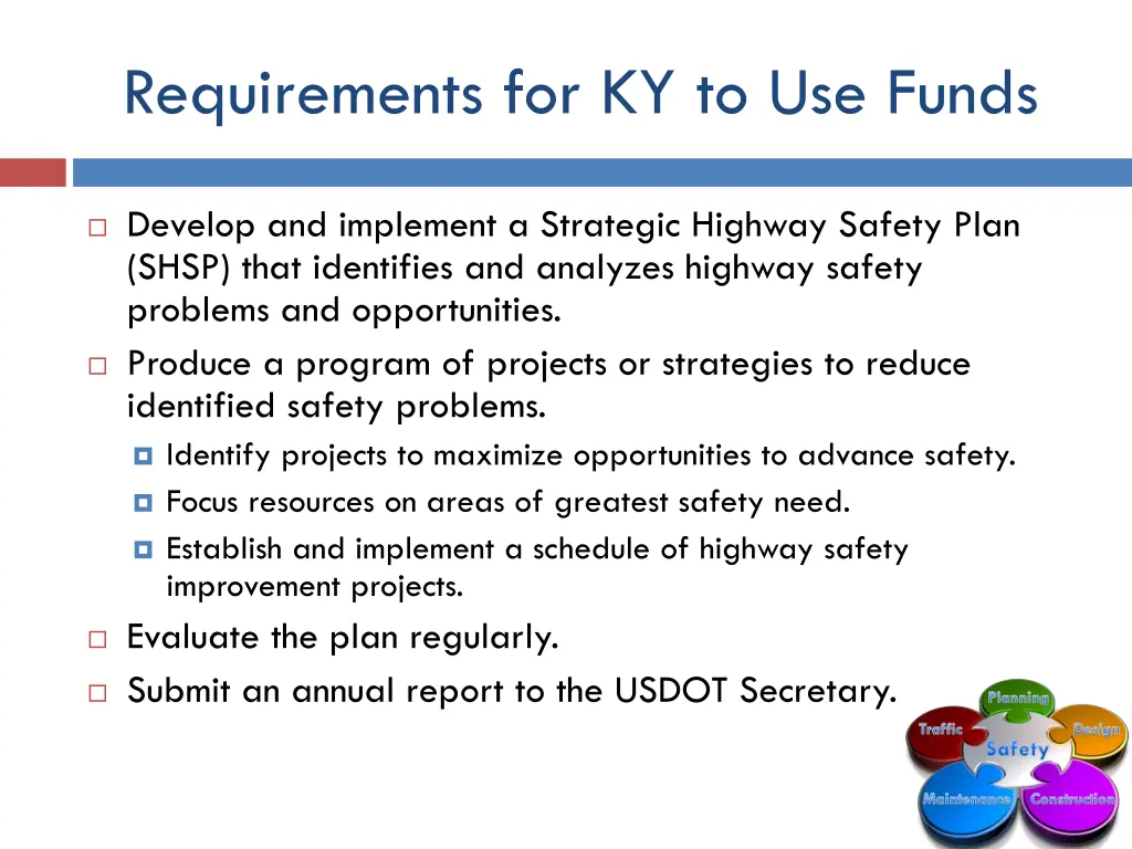 requirements for ky to use funds