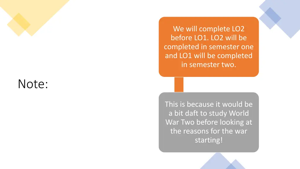 we will complete lo2 before lo1 lo2 will