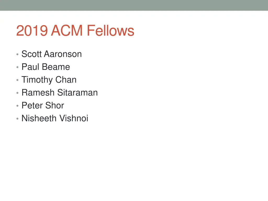 2019 acm fellows