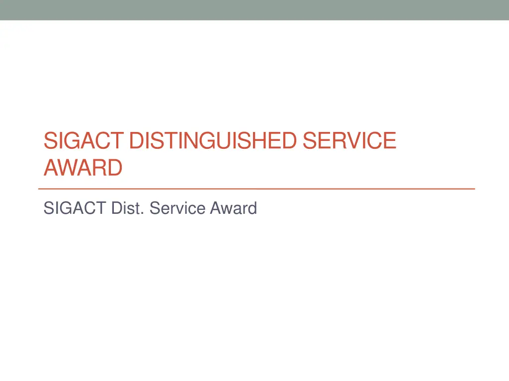 sigact distinguished service award