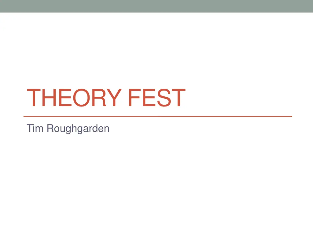 theory fest